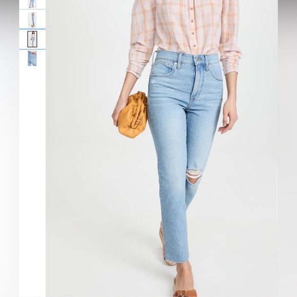 Madewell The Perfect Vintage Jeans Raw-Hem Edition Sz 26 EUC - Picture 2 of 15